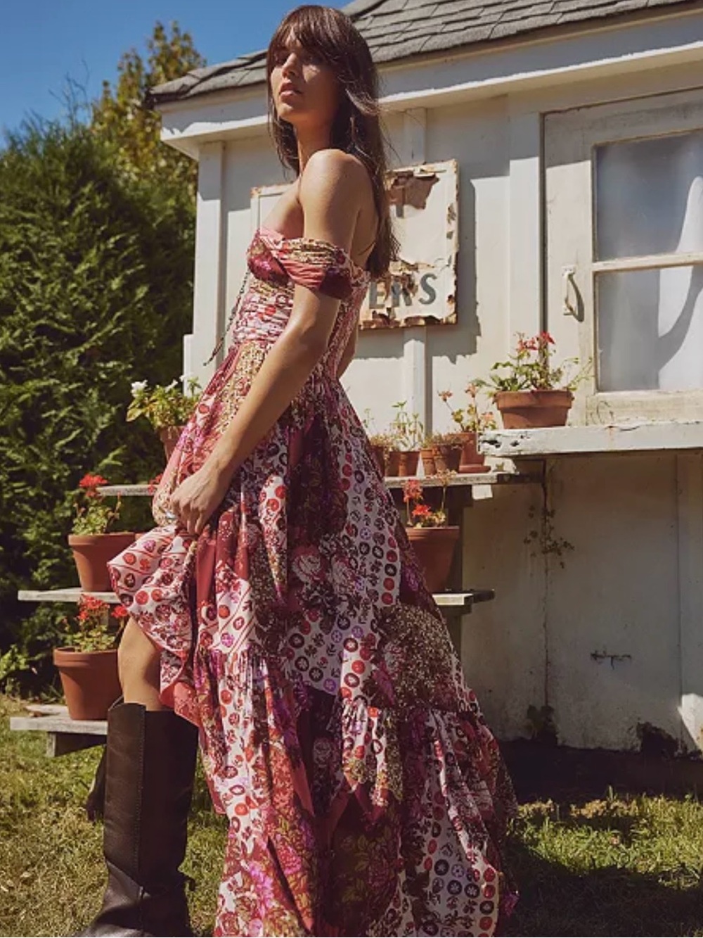 Free People Sasha Scoop Neck Maxi Dress size Medium NWT
